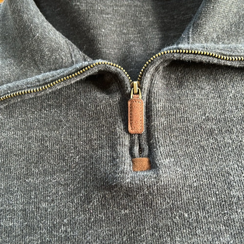 POLO Ralph Lauren cotton 1/4 zip pullover sweater. Men’s Size XL. Gray. - Picture 5 of 9